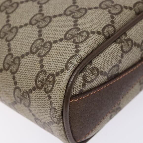 GUCCI GG Supreme Web Sherry Line Bag Pvc Beige Gold 89 02 018 - Picture 10 of 16